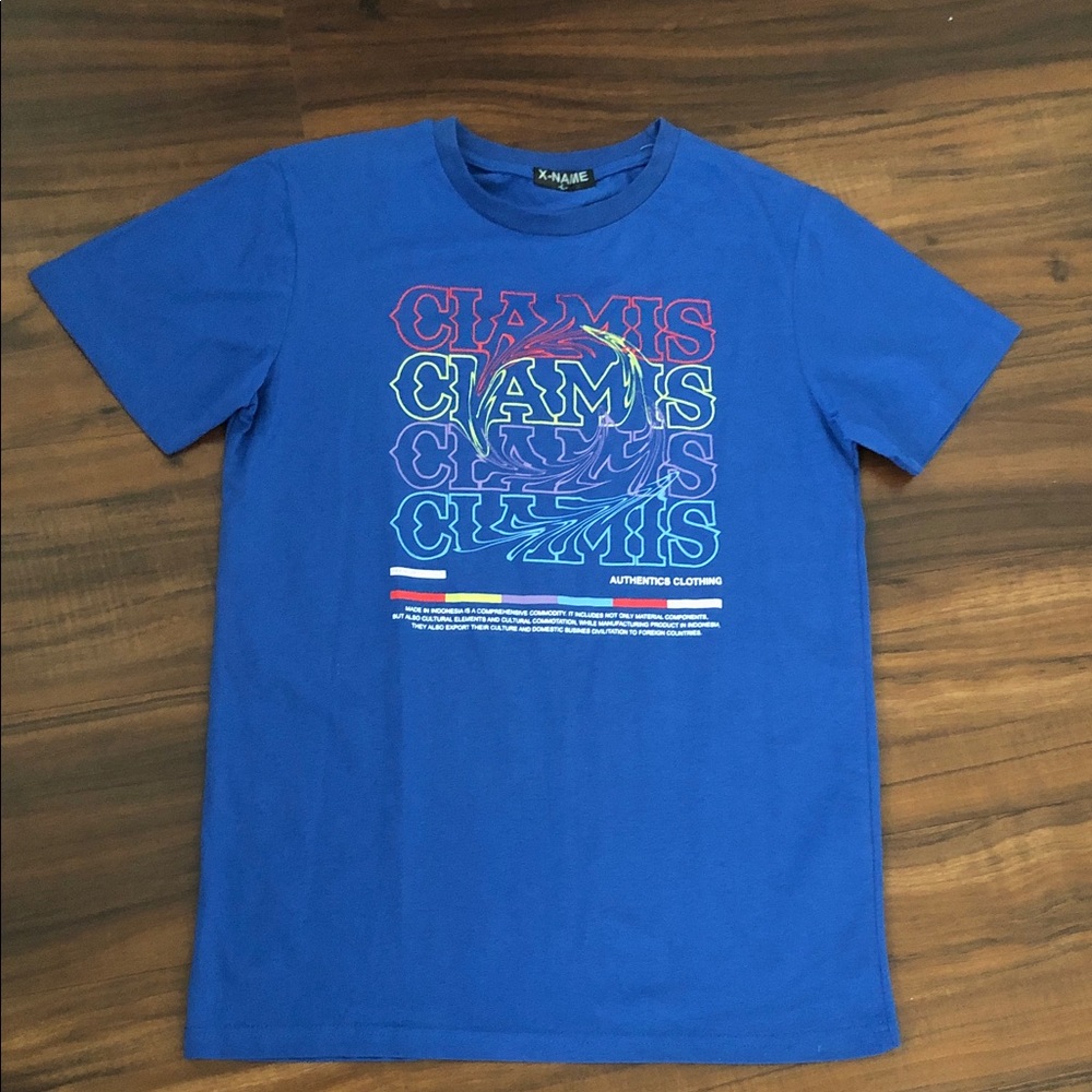 New Men's Blue Graphic T-shirt